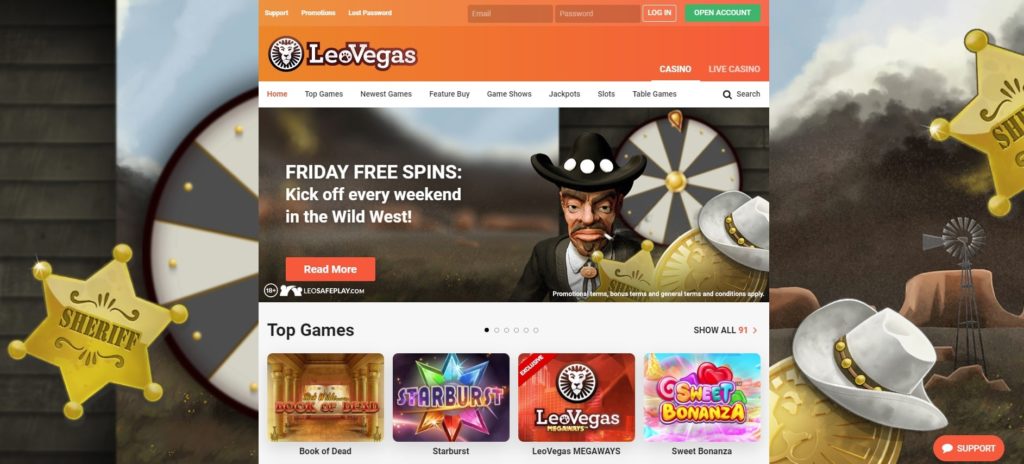 leovegas main page